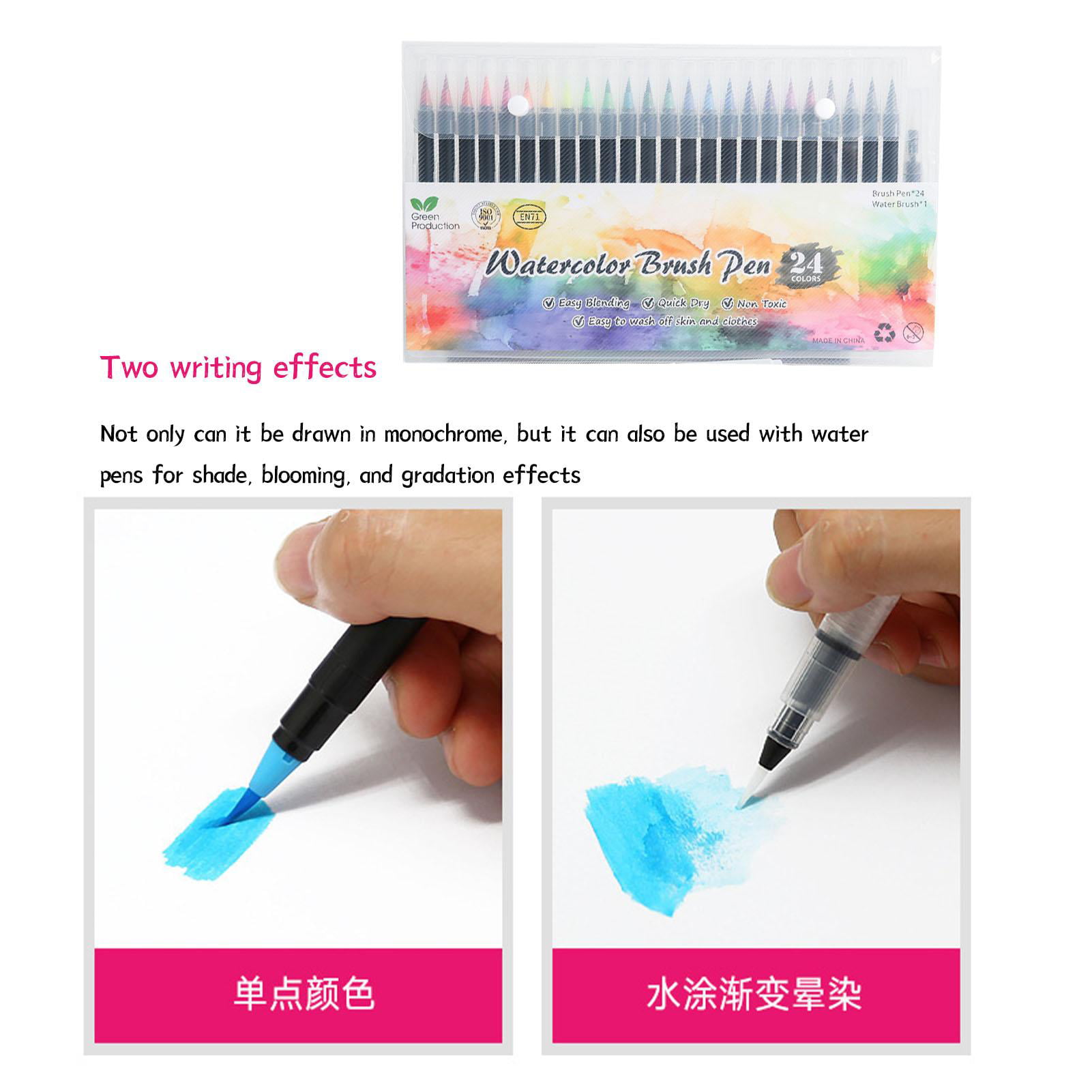 Famure Colored Pen Set12/18 Color Two-line Flashing Pen Non-toxic Smooth  DIY Maker 
