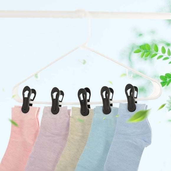 Fixing Clip Round Head PP Clip for Round Tube Hanger Accessories Windproof Drying Clothes Holder Durable White Black Fixing Clip Practical Home Organization