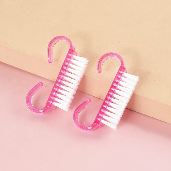 Rewenti Lulshou VALSEEL Plastic Handle Nail Brush - Nail Cleaning Tool & Toe Nail Exfoliating Brush, Hand & Foot Cleaning Brush for Manicure & Pedicure
