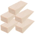 thumbnail image 1 of 5Pcs Door Stop Sturdy Wooden Door Stopper Practical Triangular Wedges Heavy Duty Door Wood Stopper Household Wedge Door Holder for Home Store Use Size, 1 of 4