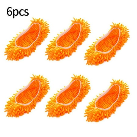 

6 X Dust Floor Cleaning Slippers Shoes Mop House Clean Shoe Cover Multifuncti