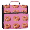 thumbnail image 5 of FORMRS Zipper Binder with Shoulder Strap 2-inch Ring 500 Sheet Capacity File Bag, Pink Doughnuts, 5 of 5