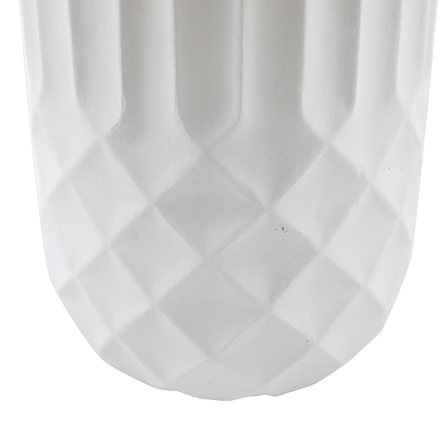 LuxenHome White 24-Inch Tall Round MgO Indoor/Outdoor Planter
