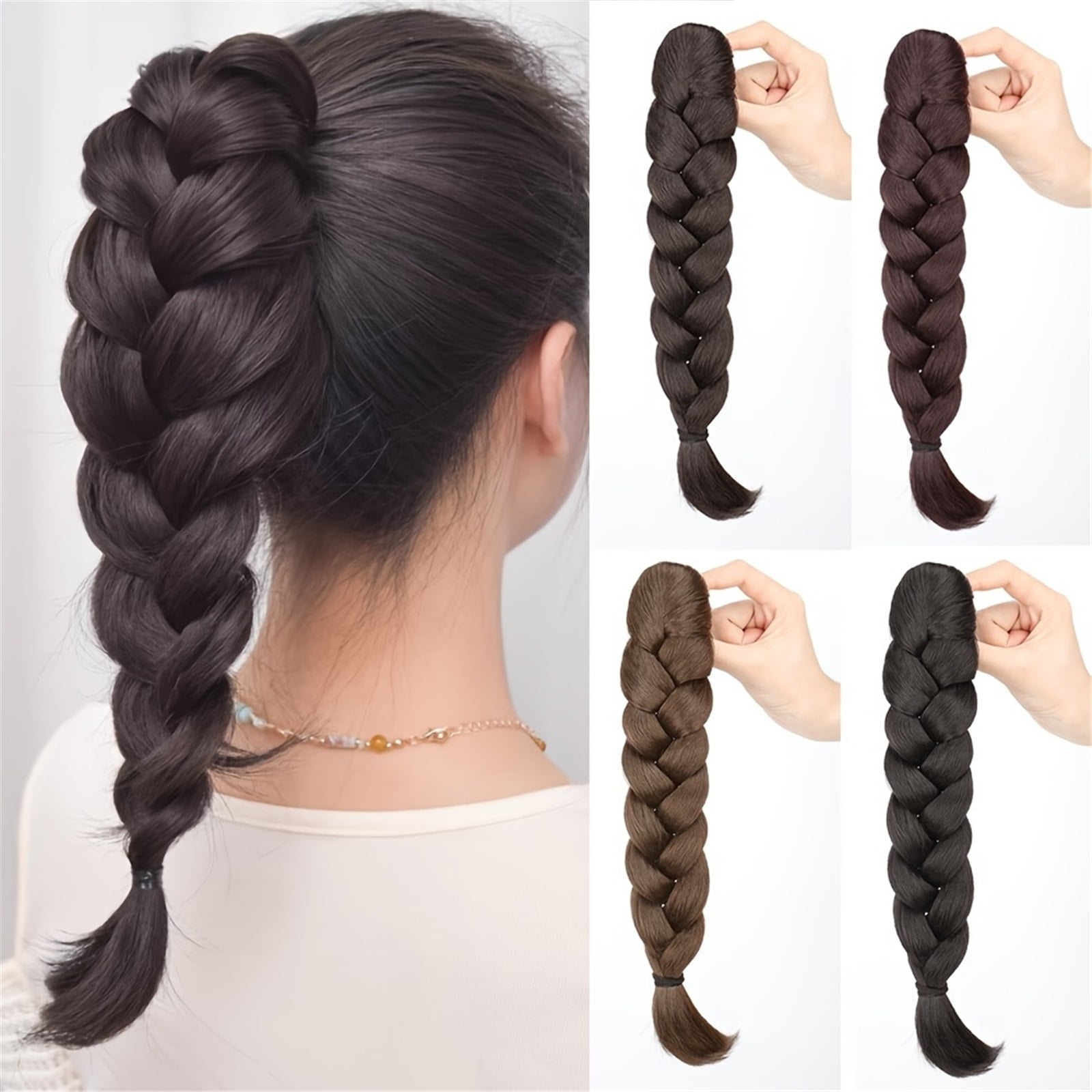 Elegant Claw Clip Ponytail Extension - Claw Clip Braided Ponytail, Ideal for Parties and Festivals