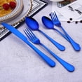 thumbnail image 2 of 5 Pcs Set, Upscale Dinnerware, Flatware, Cutlery Fork, Spoon and Teaspoon, Sturdy, Durables and Easy to Clean, Convenient for Daily Use(Black), 2 of 5