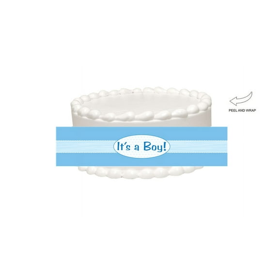 Its a Boy Edible Cake Side Photo Image Decoration