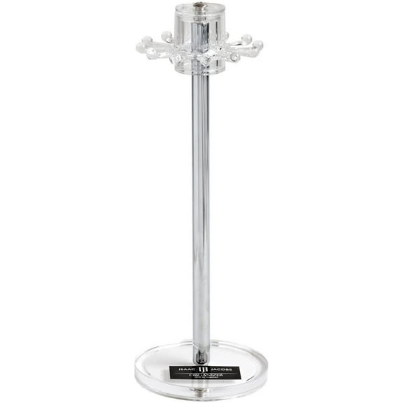 Isaac Jacobs Clear Acrylic Necklace Holder (12 Rotating Hooks)