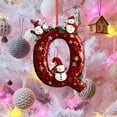 thumbnail image 5 of Moocorvic 26 Initial Letter Ornaments Christmas Tree Decoration Personalized Hanging Alphabet Pendant, Q, 5 of 9