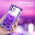 thumbnail image 4 of iPhone 11Pro Case, Cellularvilla Glitter Heavy Duty Girly Liquid Bling Quicksand 3 in 1 Hybrid Shockproof Hard Bumper Soft Clear Rubber Protective Cover For Apple iPhone 11 Pro, 4 of 4