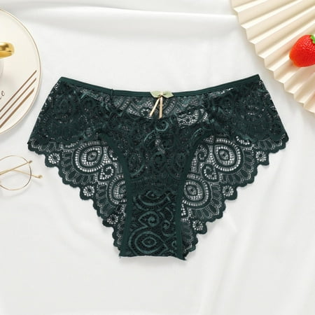 UKLSQMA Women Sexy Lace Underwear Lingerie Panties Provocative Lingerie for Women Stylish Underpants Army Green L