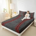 thumbnail image 4 of Manfei Baseball Sport Queen Sheet Sets,Boya Ball Game Flat Sheet,Red Gray Queen Fitted Sheet For Teens,Breathable Home Decor,4-Piece, 4 of 7