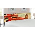 thumbnail image 2 of London Headboard, Vintage Style of London with National Flag UK Britain Old Clock Tower, Upholstered Decorative Metal Bed Headboard with Memory Foam, King Size, Multicolor, by Ambesonne, 2 of 4