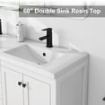 thumbnail image 6 of Eclife 60" Modern Double Sink Bathroom Vanity with Spacious Resin Top, Faucet, Assembly Required, 6 of 10