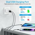 thumbnail image 2 of Compatible for iPhone Charger, 2.1A Dual Port Charger Block+2 Pack Charging Cable 6FT, Wall Charger Block USB Brick Box Phone Fast Charger Station Power Base Compatible for iPhone, White, 2 of 7