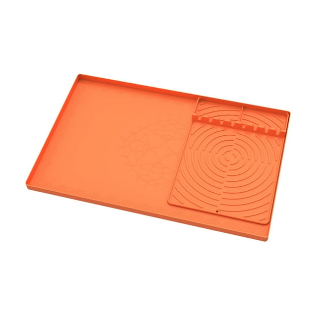 simhoa Tapis en Silicone Résistant à la Chaleur Accessoires de Friteuse à Air Chaud Protecteur Antidérapant Orange