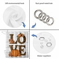 thumbnail image 4 of Orange Pumpkins Fall Shower Curtain, Waterproof Shower Curtains for Bathroom, Thanksgiving Botanical Love Wooden Washable Fabric Bathtub Curtain Set Bath Decor with 12 Hooks 48"x72", 4 of 8