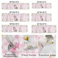 thumbnail image 2 of Valance Curtains for Kitchen Windows Watercolor Easter Rabbit Daisy Rod Pocket Valance Pink Checkered Plaid Short Window Curtain Topper for Bedroom Living Room Bathroom 54x18in,1&nbsp;Panel, 2 of 9