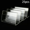 thumbnail image 1 of Ruibeauty 25Pcs Acrylic L-shaped Price Tag Display Holder Rack Label Stands Tool,2.4x1.6inch, 1 of 4
