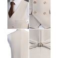 thumbnail image 5 of Men's Suit 3 Piece Slim Fit Jacket + Vest + Pants Set | Wedding Formal Business Suits Elegant Tuxedo | Peaked Lapel Blazer, 5 of 6