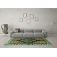 thumbnail image 3 of Ahgly Company Indoor Rectangle Persian Turquoise Blue Traditional Area Rugs, 8' x 12', 3 of 4