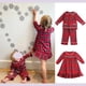 thumbnail image 3 of Pijamas de franela a juego para niños y niñas, pijamas de Navidad para niños, pijamas rojos para niños pequeños, pijamas de manga larga, 3 of 4