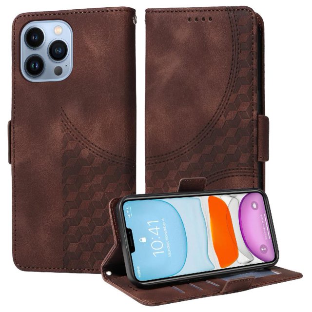 Funda GANGXUN para iPhone 13 Pro con diseño acolchado elegante, cuero PU, protección total y ajuste preciso