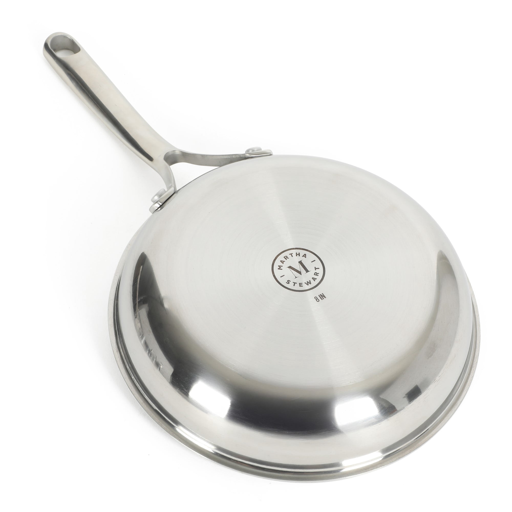 Martha Stewart Badgley Hybrid Nonstick 10 Piece TriPly Stainless Steel Pots and Pans Non-Toxic Cookware Set