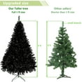 thumbnail image 5 of 6FT Black Christmas Tree - 1600 PVC Branch Tips, Sturdy Iron Base, Flame-Retardant & Realistic Artificial Tree w/Instruction Manual, 5 of 13