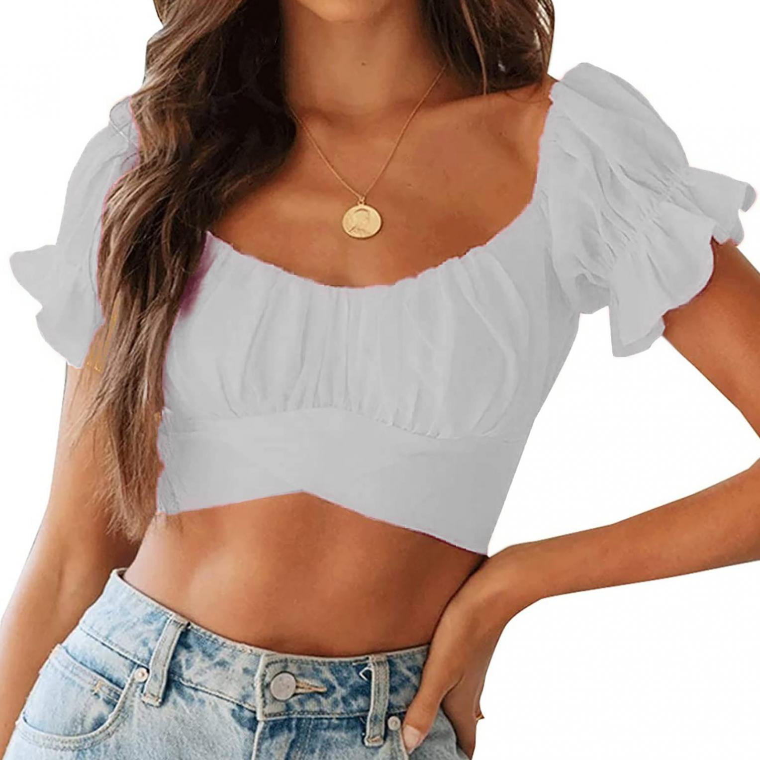 Women's Crop-Tops  Right Cut Out Shoulder Ribbed Crop Top – MELODY247