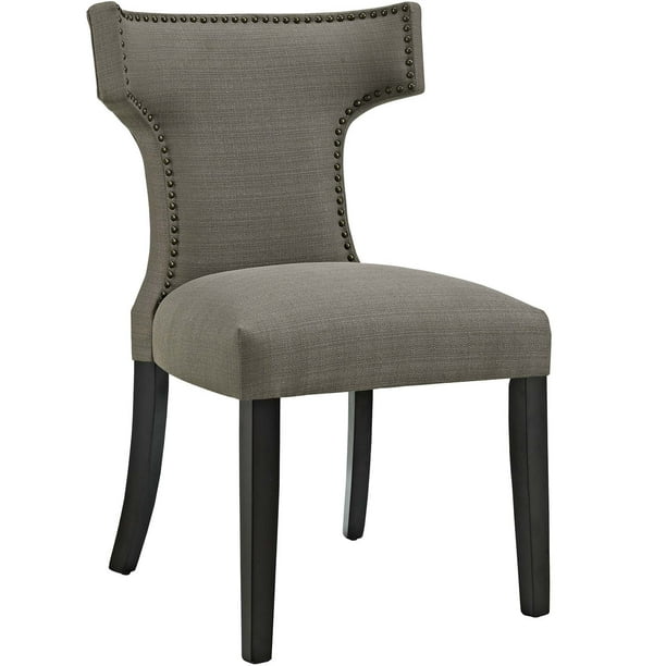 Modway Courbe Milieu du Siècle Tissu Rembourré Moderne avec Clou Garniture en Granit, une Chaise