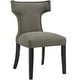 Modway Courbe Milieu du Siècle Tissu Rembourré Moderne avec Clou Garniture en Granit, une Chaise – image 1 sur 5