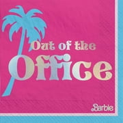 Malibu Barbie Hot-Stamped Beverage Napkins, 16ct