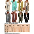 thumbnail image 2 of Bellella Women Sweaters Long Sleeve Cardigans Button Up Cardigan Sweater Mid Length Open Front Outwear Ladies Jacket Light Blue L, 2 of 2