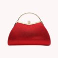 thumbnail image 1 of Bolso De Embrague De Noche Bolso de mano de noche para mujer, bolso de mensajero con cadena de diamantes de imitación, bolso brillante (rojo, 1 of 7
