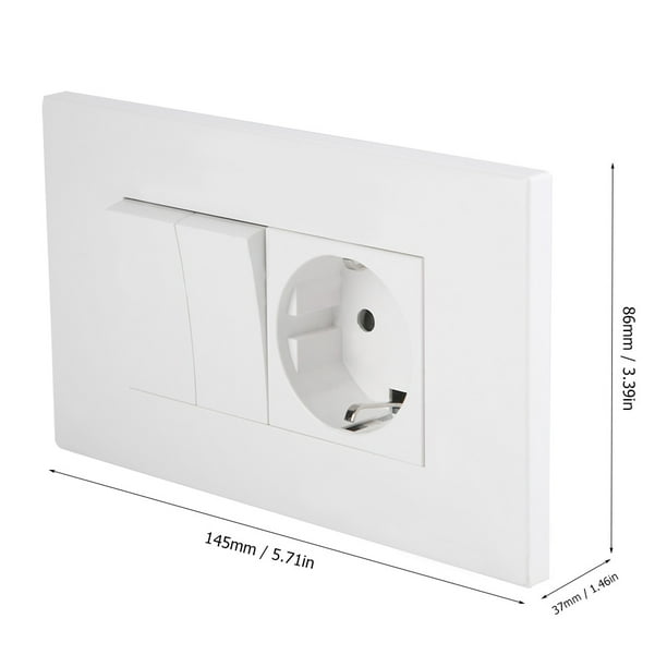 Socador de Adaptador de Enchufe Montado en la Pared de Salida Única Conchufe de Doble Switchgb