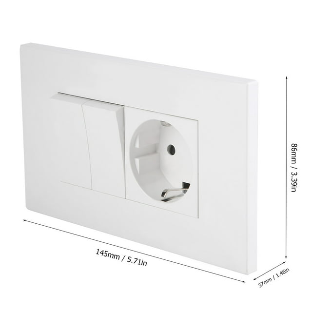Socador de Adaptador de Enchufe Montado en la Pared de Salida Única Conchufe de Doble Switchgb