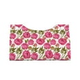 thumbnail image 4 of Naloa Rose Flowers Print Leather Tissue Box Cover Rectangle | Long Tissue Box Cover | Tissue Box Holder | Tissue Holder for Bathroom, 4 of 9