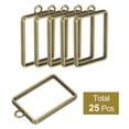 thumbnail image 3 of Uxcell 25Pcs Colgantes de Bisel Abierto de Aleación, Colgante de Marco Hueco Rectangular, Colgante de Marco Abierto Geométrico, Bronce, 3 of 6