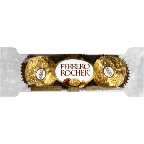 Ferrero Rocher Fine Hazelnut Chocolates, 1.3 Oz.