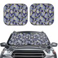 thumbnail image 2 of Windshield Sun Shade, Blue Leaves Bananas Foldable Car Sun Shade Windshield For Front, 2 Pieces, 2 of 4