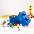 thumbnail image 3 of Room Copenhagen: LEGO Storage Brick - 2 Knob Lid, Bright Blue - 9.8 x 4.9 x 7.1" Stackable Plastic Container, Holds 400 Blocks, Toy Home Organizer Box, 3 of 8