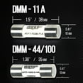 thumbnail image 3 of HQRP Combo Pack: 1 pcs DMM-11a + 1 pcs DMM-B-44/100 Fast Acting Digital Multimeter fuses 1000V Replacement Fuses for Cooper Bussmann, Buss, Littelfuse, Compatible with Fluke, Klein, Brymen, Agilent, 3 of 7