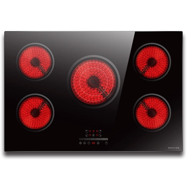 Estufa eléctrica NOXTON de 30 cm, 5 quemadores, sensor táctil, 220 V