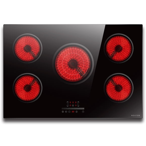 Estufa eléctrica NOXTON de 30 cm, 5 quemadores, sensor táctil, 220 V