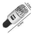 thumbnail image 4 of Ionizador purificador de aire para automóvil - Ambientador para automóvil antimicrobiano iónico enchufable de 12 V con cargador USB dual - Olor a humo, olores de mascotas y alimentos, alérgenos, virus-dontodent Kuyhfg Sin marca, 4 of 4