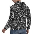 thumbnail image 6 of Pofeuu Daisies Flowers Print Mens Casual Hooded Collar Drawstring Hoodies Pullover Sweatshirts Casual Long Sleeve Shirts-3X-Large, 6 of 7