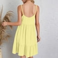 thumbnail image 4 of Summer Dresses For Women 2025 Sevevn Ladies' Summer V-Neck Strap Solid Color Dress Sundresses For Women 2025, 4 of 9