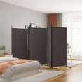 thumbnail image 1 of vidaXL 5-Panel Room Divider Brown 433x180 cm Fabric, 1 of 5