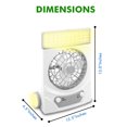 thumbnail image 3 of Technical Pro Portable Rechargeable Camping and Desk Fan with Solar Panel Charging, LED Work Light Torch Lantern, Super-Bright LED, and Multi-Speed Fan Controls, 3 of 6