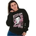 thumbnail image 4 of Betty Boop Kanji Hashtag Attitude Women Crewneck Sweatshirt Brisco Brands L, 4 of 6